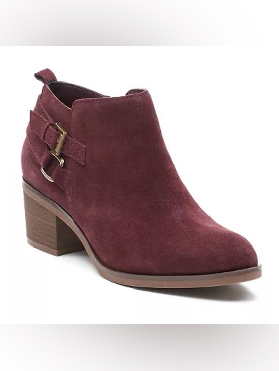 Sonoma Shoes - Sonoma Esme Suede Ankle Bootie in Burgundy Size 9